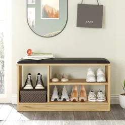 Szafka na buty z siedziskiem MORE dąb naturalny loft 89,6 cm