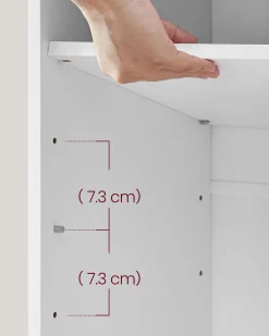 Szafka na buty z siedziskiem 12 półek biała z szarą poduszką 104 cm