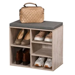 Szafka na buty z siedziskiem, 5 przegródek, MDF, Kesper