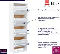 Szafka na buty z uchylnymi półkami - Elro