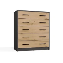 Szafka na Obuwie Topeshop Alex Antracyt Artisan Do Przedpokoju Na Buty