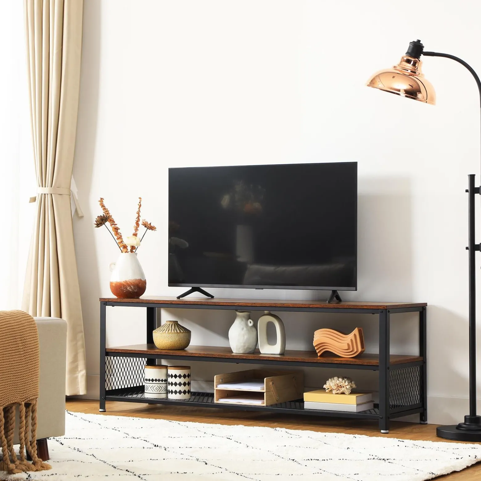 Szafka na telewizor na TV ciemny brąż 140x40x52 VTV8 Begryf