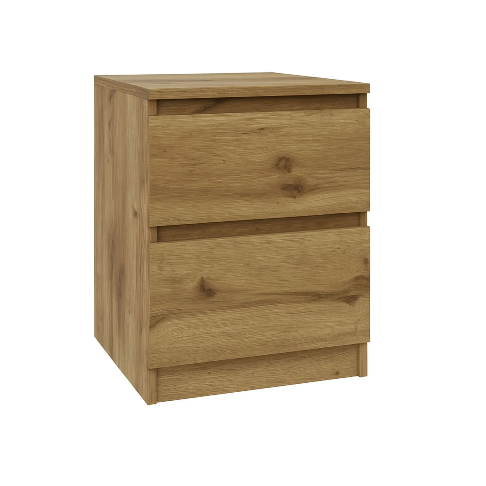 Szafka nocna BASIC 2 szuflady – Dąb Artisan | 40x53x40 cm