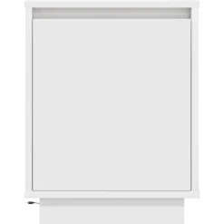 Szafka Nocna Biała Komoda Stolik Półka Nocna Do Sypialni LED 38x34x50 cm
