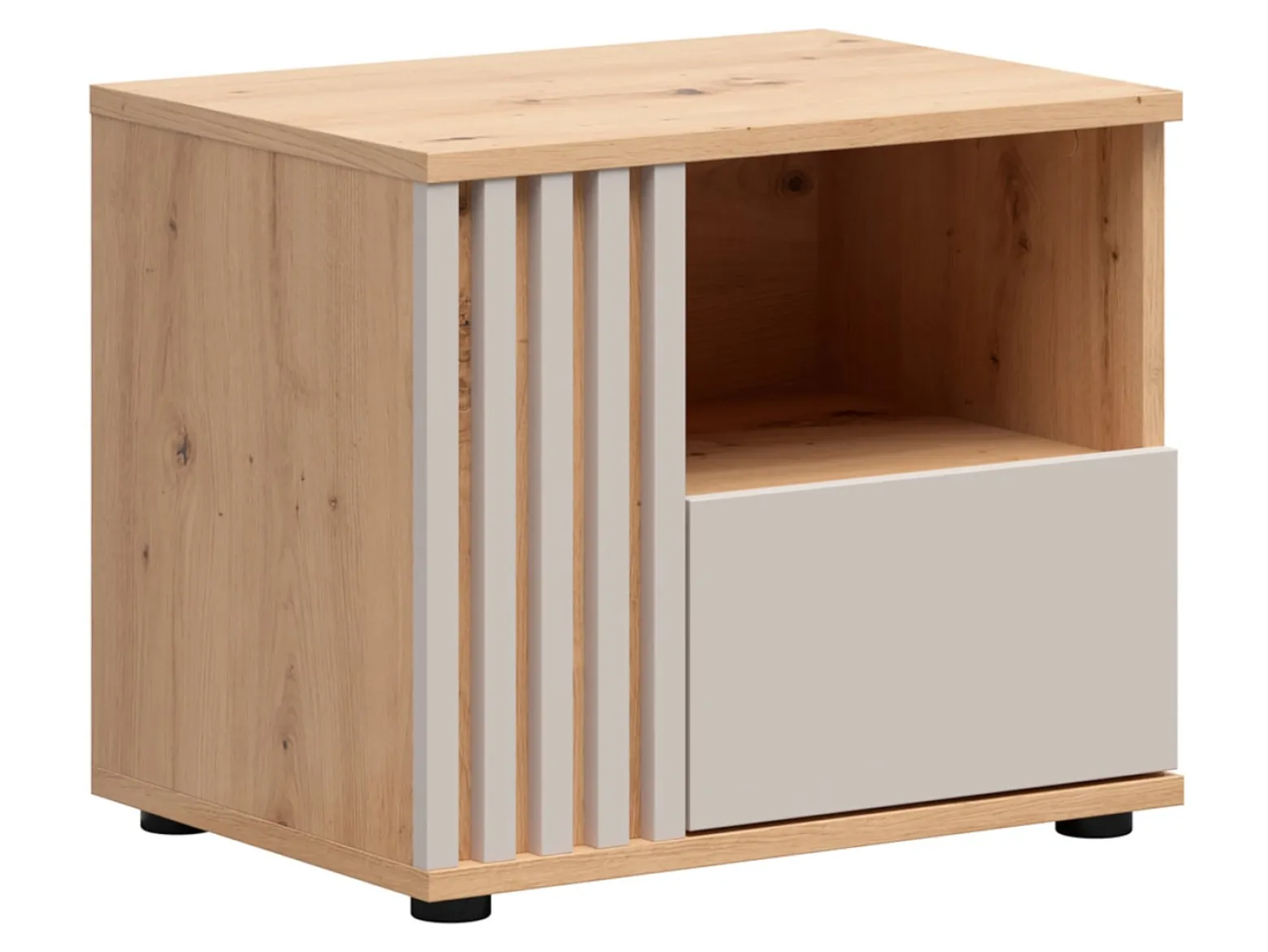 Szafka nocna Brevas 55 cm lewostronna z szufladą dąb artisan/kaszmir