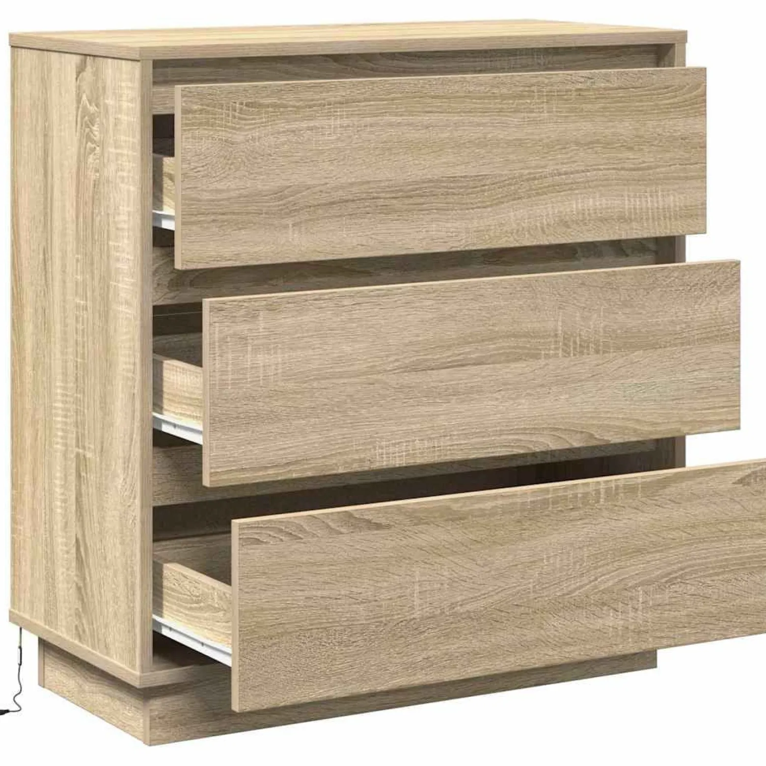 Szafka Nocna Brąz Komoda Stolik Półka Nocna Do Sypialni 71 x 34.5 x 75 cm