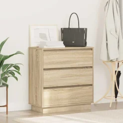 Szafka Nocna Brąz Komoda Stolik Półka Nocna Do Sypialni 71 x 34.5 x 75 cm