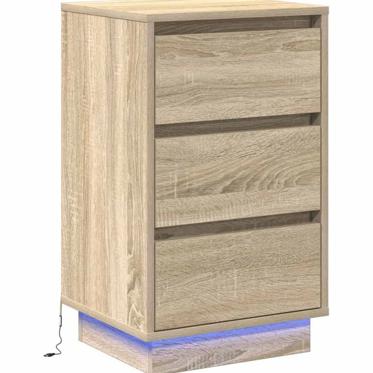 Szafka Nocna Brąz Komoda Stolik Półka Nocna Do Sypialni 39 x 34.5 x 65 cm