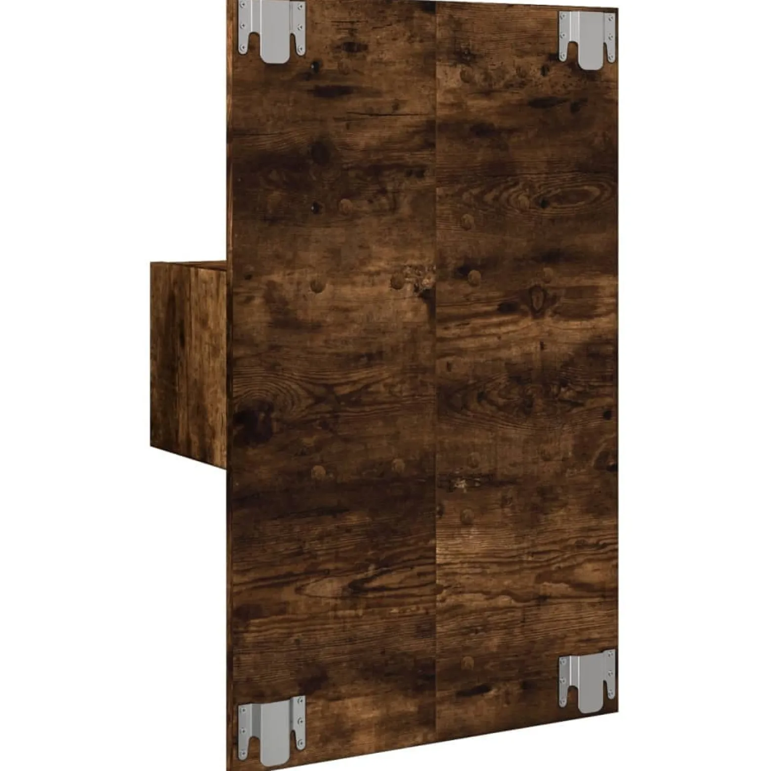 Szafka Nocna Brązowa z Szufladą Wisząca z LED Do Sypialni 48,5x32,5x80 cm
