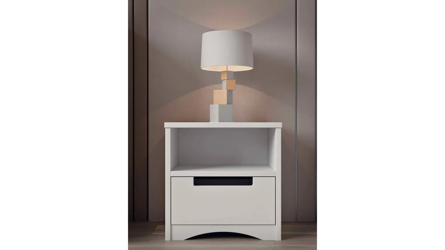 Szafka nocna Classic 39 cm z szufladą biała
