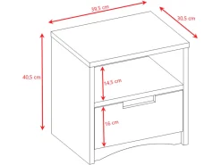 Szafka nocna Classic 39 cm z szufladą biała