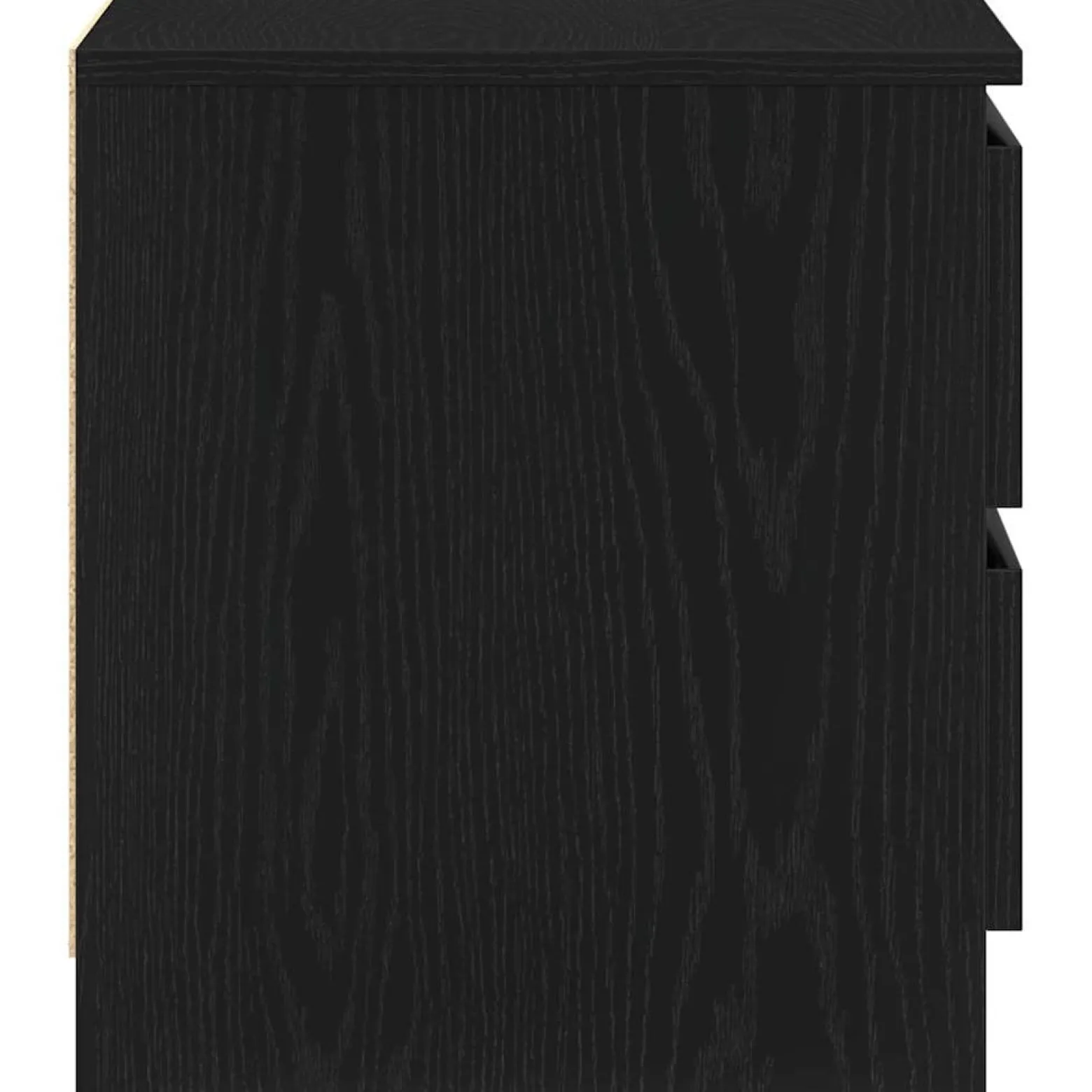 Szafka Nocna Czarna Komoda Stolik Półka Nocna Do Sypialni 50 x 40 x 43.5 cm