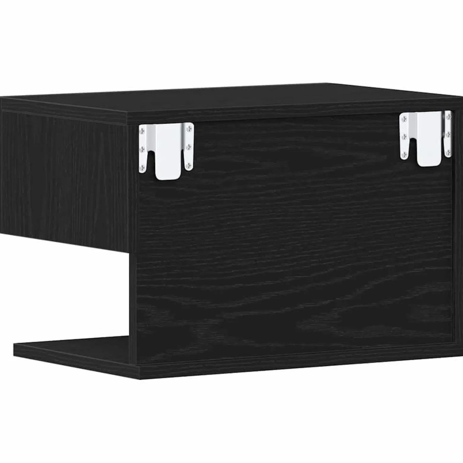 Szafka Nocna Czarna Komoda Stolik Półka Nocna Do Sypialni 46 x 29.5 x 30 cm