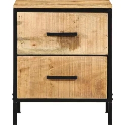 Szafka Nocna Drewniana Komoda Stolik Nocny Do Sypialni 40 x 35 x 50 cm