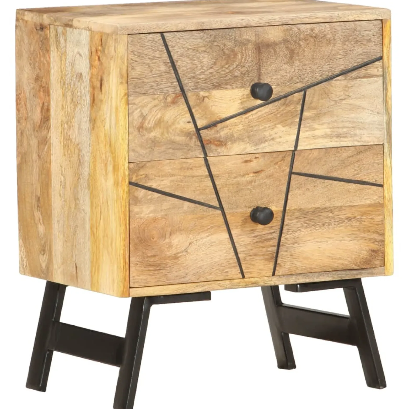 Szafka Nocna Drewniana Komoda Stolik Nocny Do Sypialni 40x30x50 cm