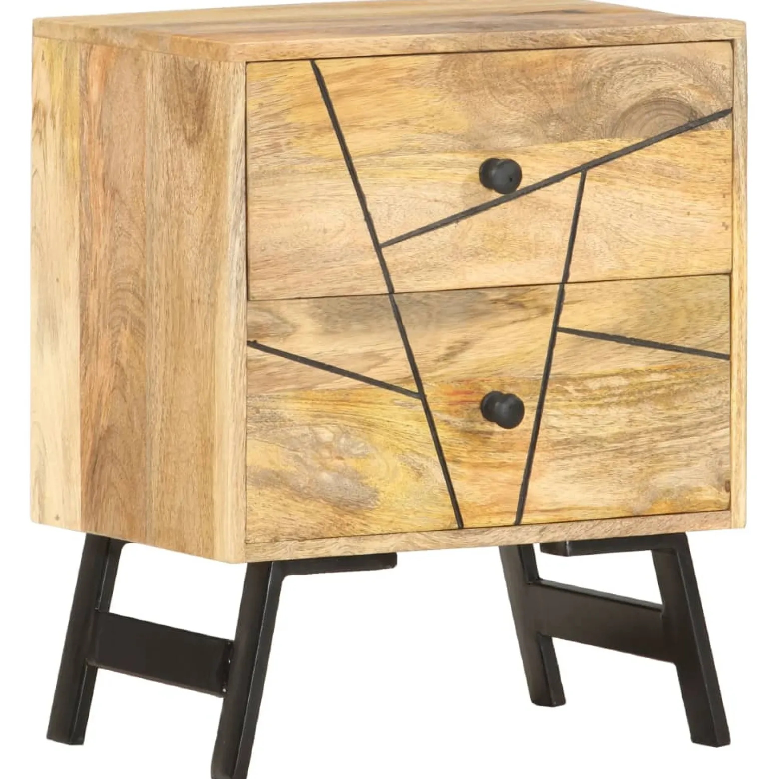 Szafka Nocna Drewniana Komoda Stolik Nocny Do Sypialni 40x30x50 cm