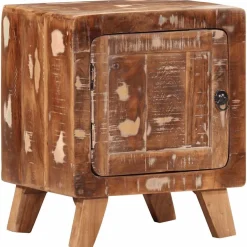 Szafka Nocna Drewniana Komoda Stolik Nocny Do Sypialni 40x32x46 cm
