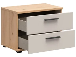 Szafka nocna Sindara 60 cm z 2 szufladami dąb artisan/kaszmir