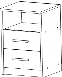 Szafka nocna 2SO VENGE wenge 40cm szuflady komoda