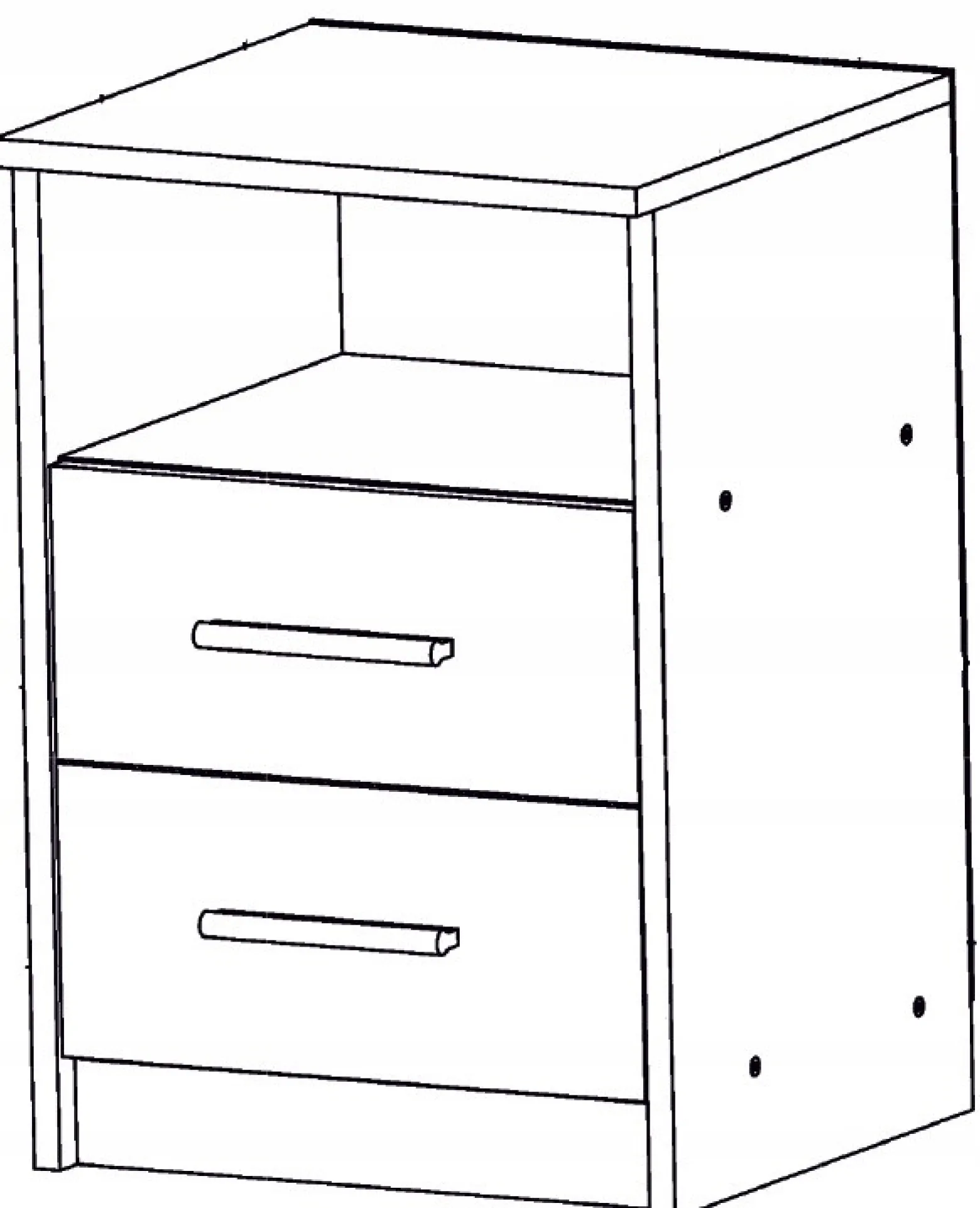 Szafka nocna 2SO VENGE wenge 40cm szuflady komoda