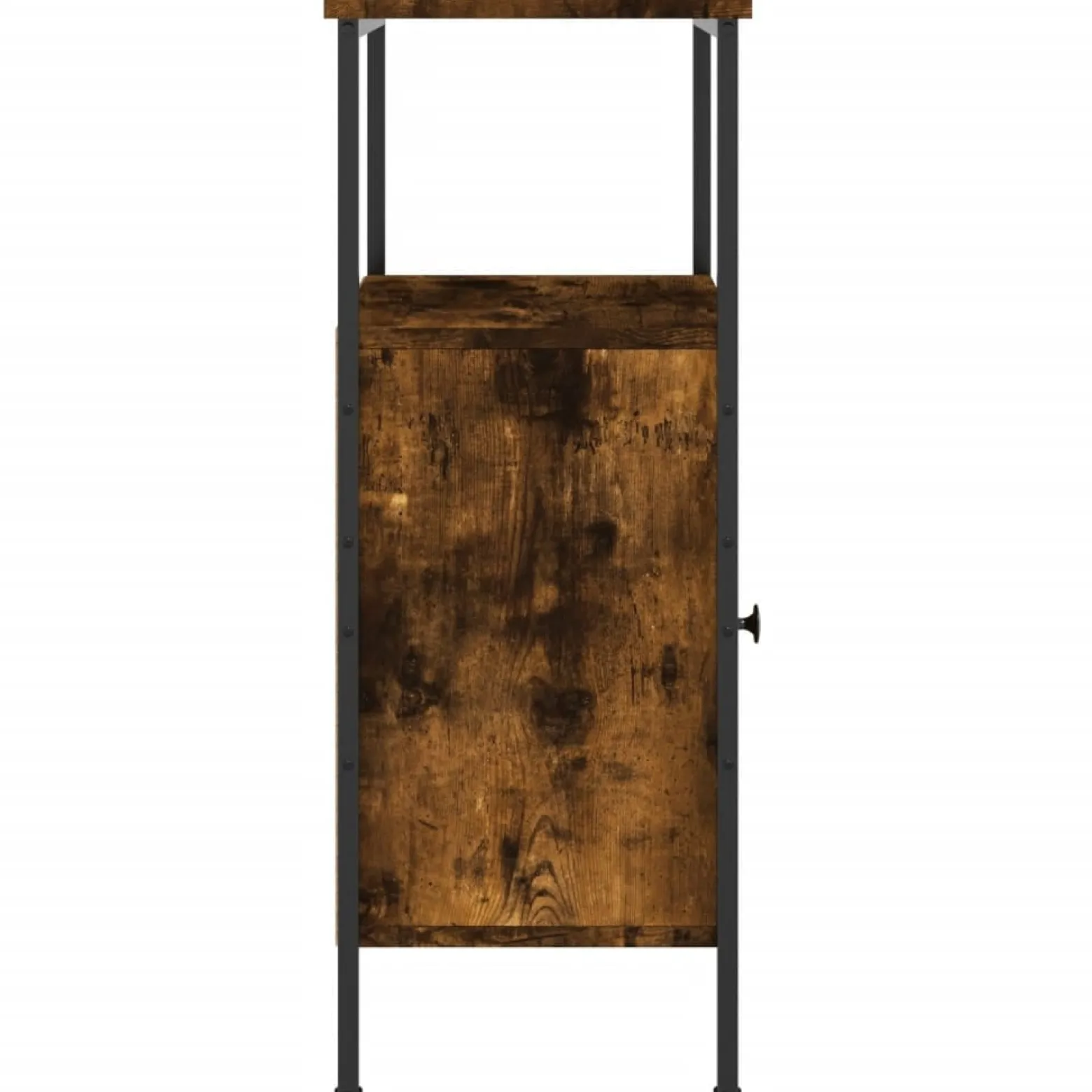 Szafka Nocna Stolik Brązowa z Regulowanymi Nóżkami Do Sypialni 41x31x80 cm