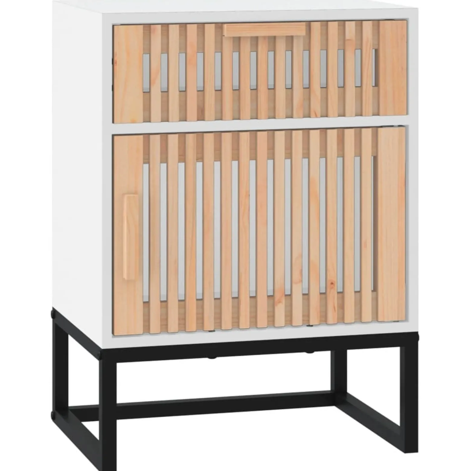 Szafka Nocna Stolik Komoda Biała z Szufladą Do Sypialni 40x30x55,5 cm