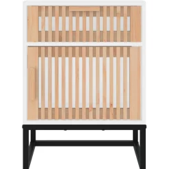 Szafka Nocna Stolik Komoda Biała z Szufladą Do Sypialni 40x30x55,5 cm