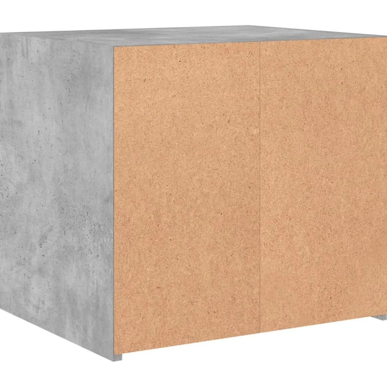 Szafka Nocna Stolik Komoda Szara z LED Do Sypialni 50x40x45 cm