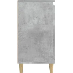 Szafka Nocna Stolik Komoda Szara z Drzwiami Do Sypialni 40x35x70 cm