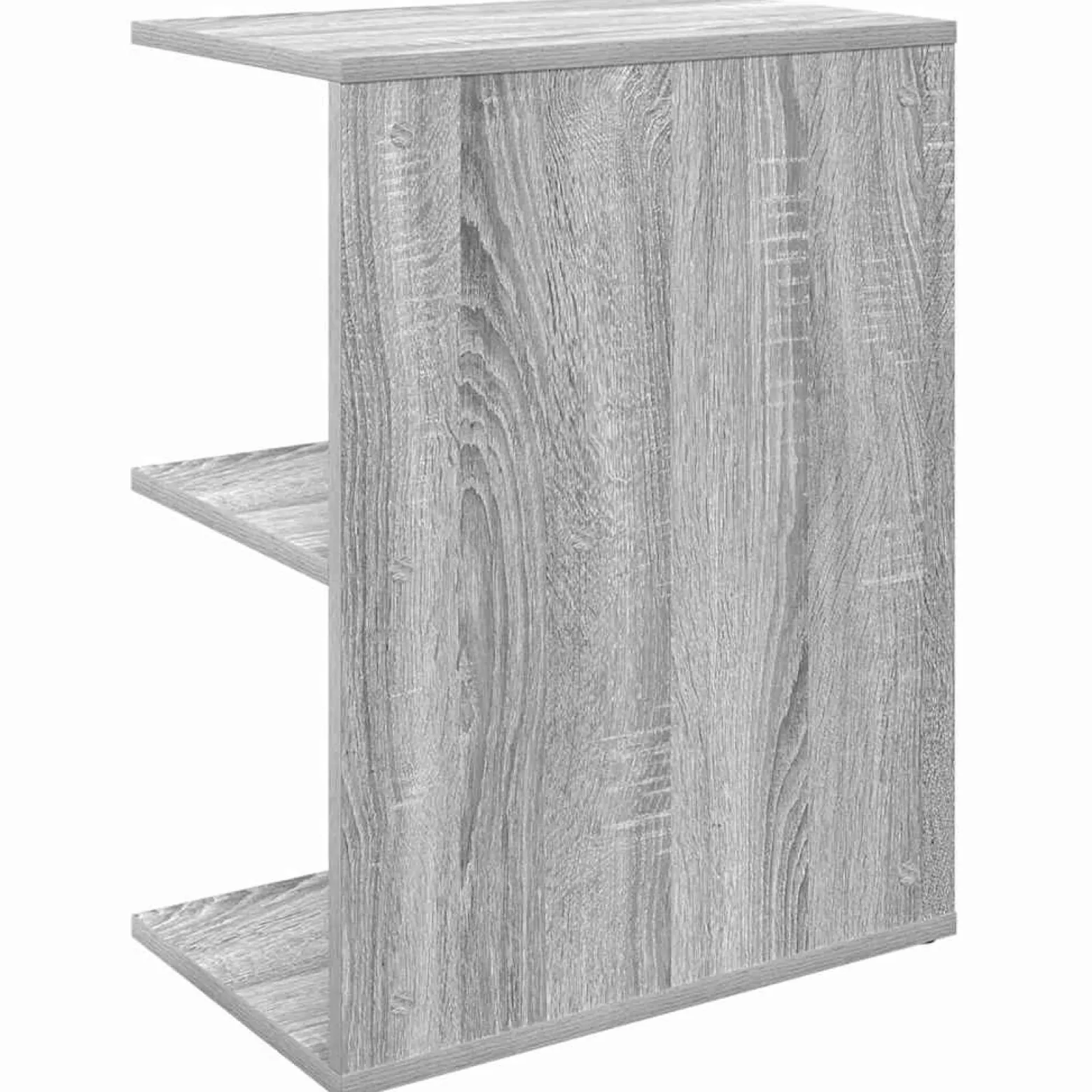 Szafka Nocna Szara Komoda Stolik Półka Nocna Do Sypialni 46.5x29x61 cm