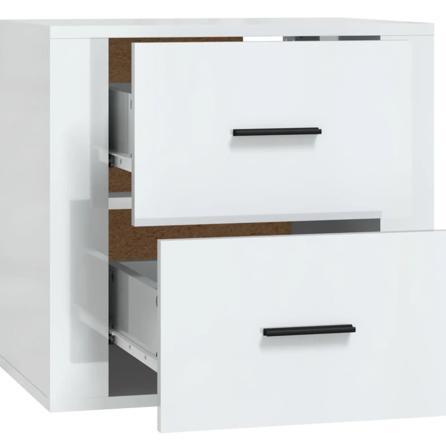 Szafka Nocna Wisząca Biała Komoda Stolik Nocny Do Sypialni 50x36x47 cm