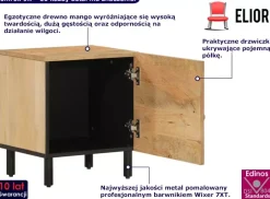 Szafka nocna z rzeźbionymi drzwiczkami - Natica