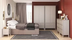 Szafka nocna z szufladą w kolorze taupe - Vevian