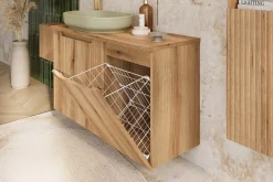 Szafka pod blat NOVA 40 cm dąb Coast Evoke ryflowana z koszem