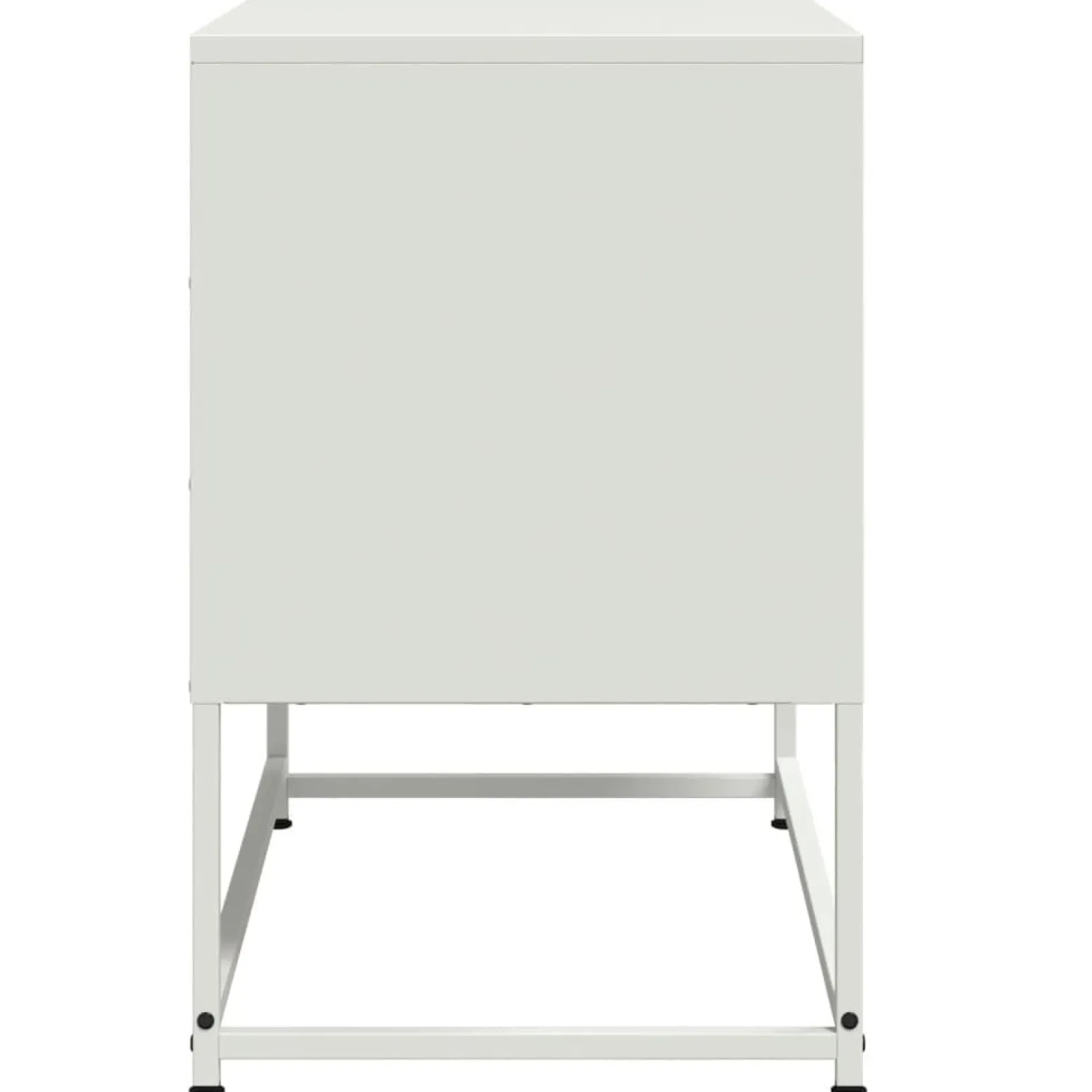 Szafka Pod Telewizor Biała Półka Szafka RTV Stalowa 68.5x39x60.5 cm