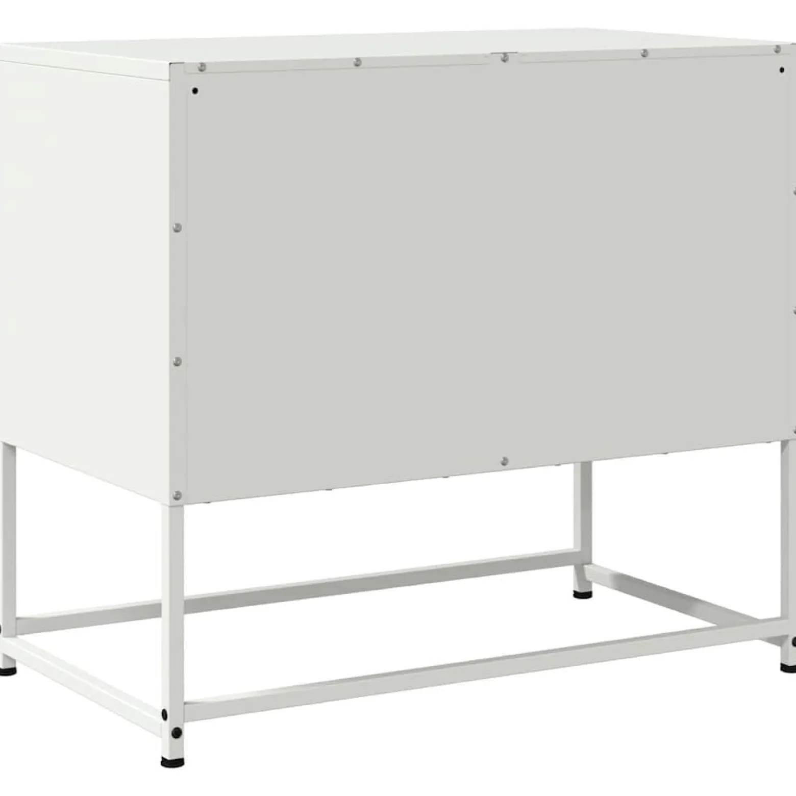 Szafka Pod Telewizor Biała Półka Szafka RTV Stalowa 68.5x39x60.5 cm