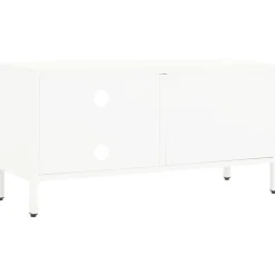 Szafka Pod Telewizor Biała Półka Szafka RTV Stalowa 90x30x44 cm