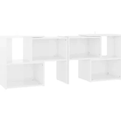 Szafka Pod Telewizor Biały Połysk Stolik Półka Szafka RTV 104x30x52 cm