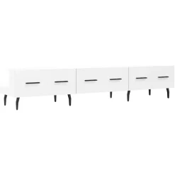 Szafka Pod Telewizor Biały Połysk Stolik Półka Szafka RTV 150x36x30 cm