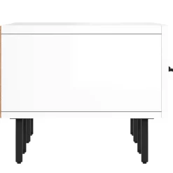 Szafka Pod Telewizor Biały Połysk Stolik Półka Szafka RTV 150x36x30 cm