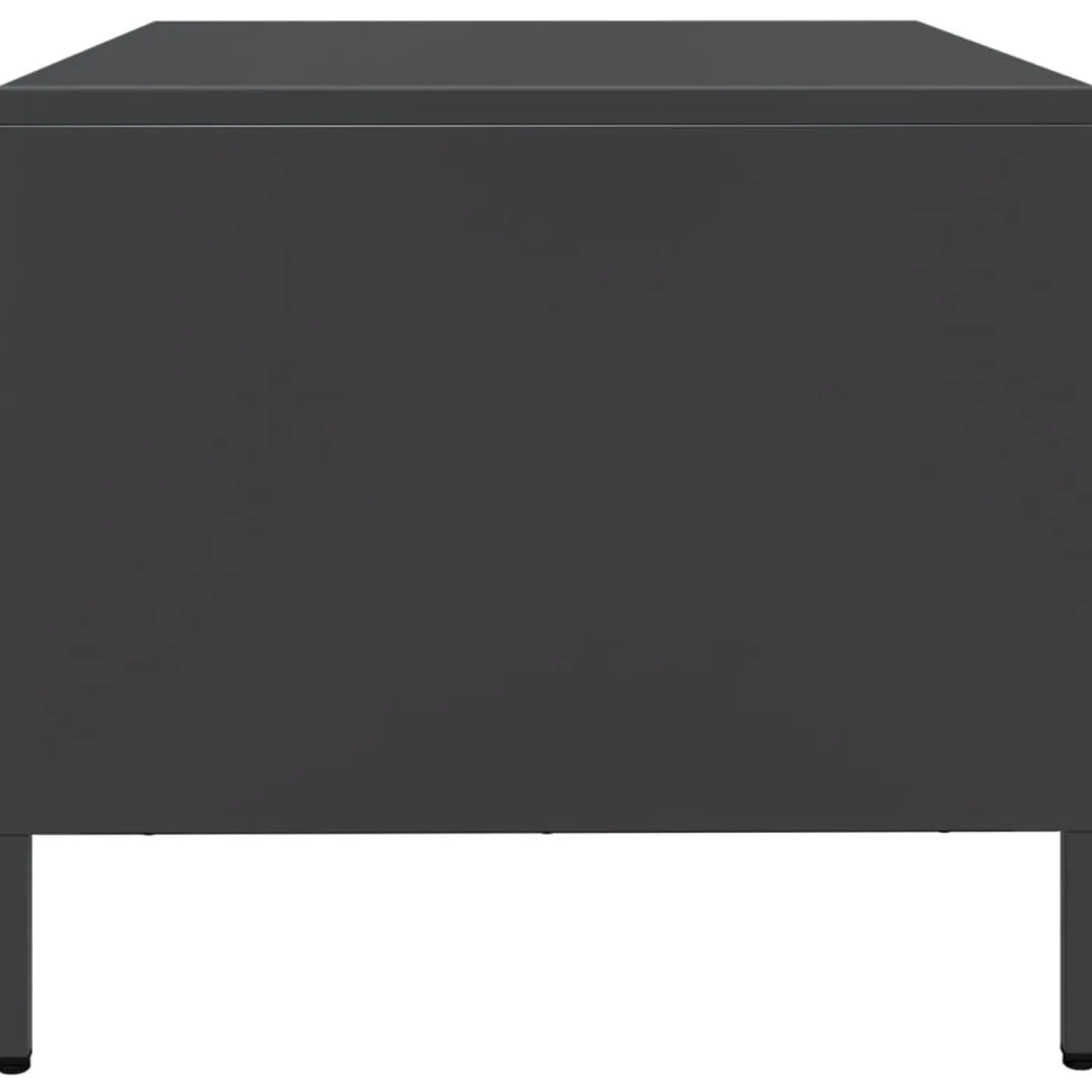 Szafka Pod Telewizor Czarna Półka Szafka RTV Stalowa 68x50x43.5 cm