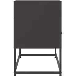 Szafka Pod Telewizor Czarna Półka Szafka RTV Stalowa 68x39x60.5 cm