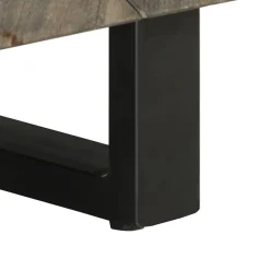 Szafka pod telewizor czarna 80x33x46 cm lite drewno mango