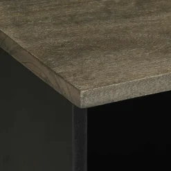 Szafka pod telewizor czarna 80x33x46 cm lite drewno mango