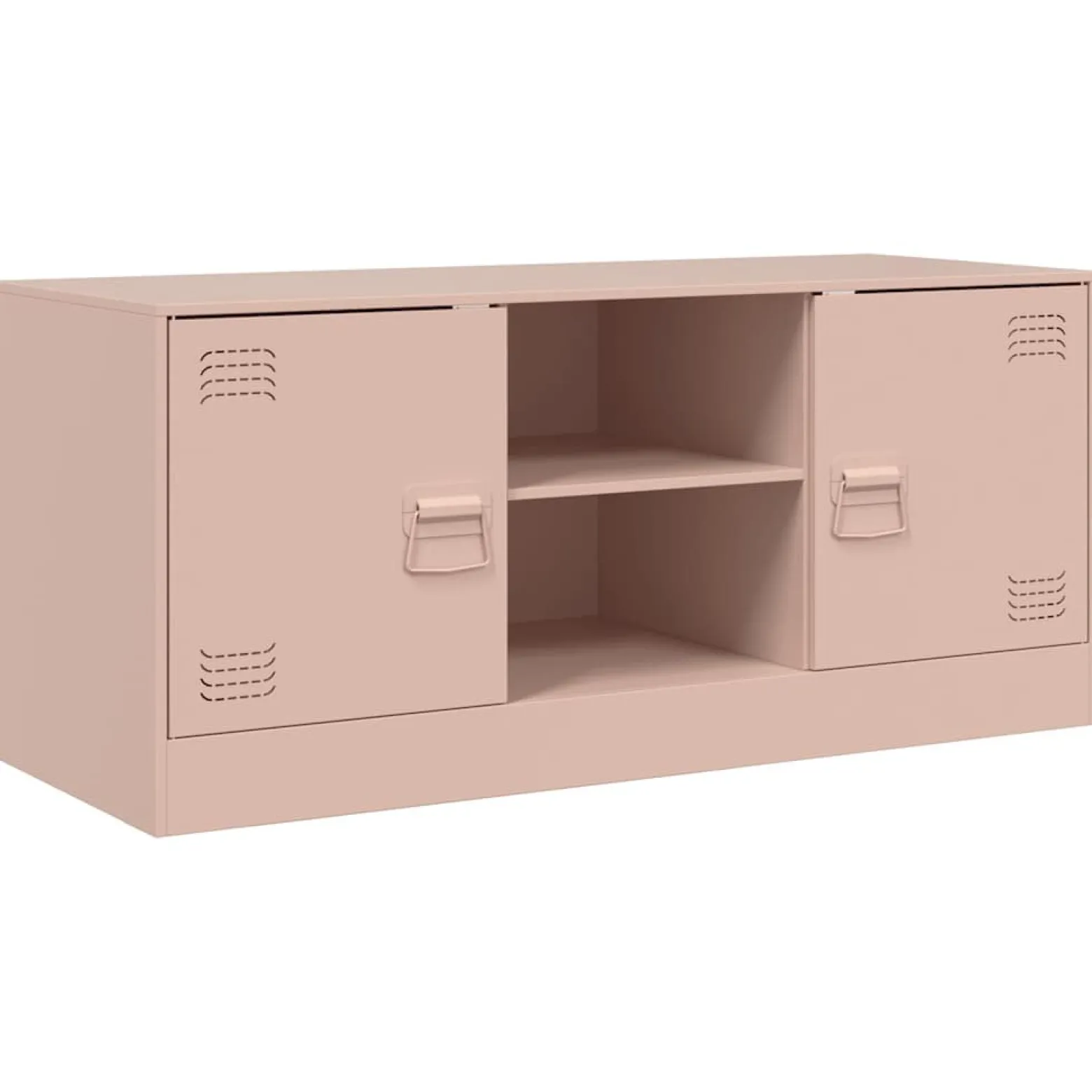 Szafka Pod Telewizor Różowa Półka Szafka RTV Stalowa 99x39x44 cm