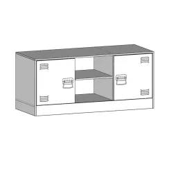 Szafka Pod Telewizor Różowa Półka Szafka RTV Stalowa 99x39x44 cm