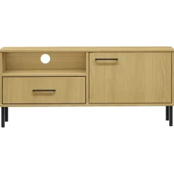 Szafka pod Telewizor Rtv Brąz Mat Szuflady Drzwiczki 106x40x46,5cm