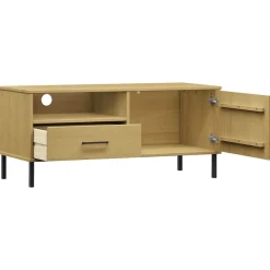 Szafka pod Telewizor Rtv Brąz Mat Szuflady Drzwiczki 106x40x46,5cm