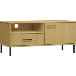 Szafka pod Telewizor Rtv Brąz Mat Szuflady Drzwiczki 106x40x46,5cm