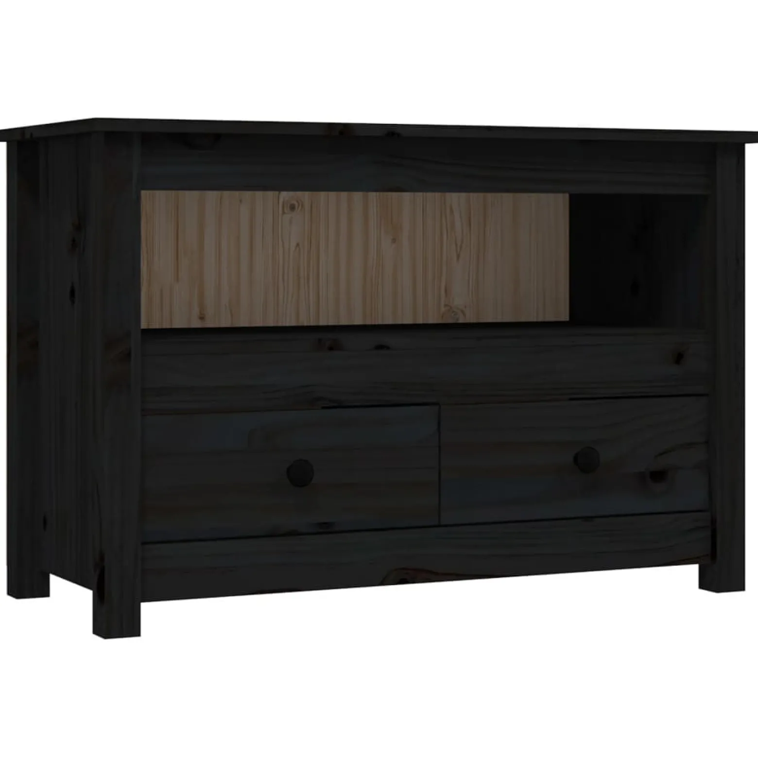 Szafka pod Telewizor Rtv Czarny Mat Szuflady Nowoczesny 79x35x52cm